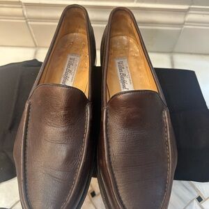 Wilkes Bashford Men's Brown Leather Loafers Size 9